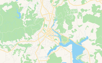 Fototapeta na wymiar Printable street map of Whangarei, New Zealand