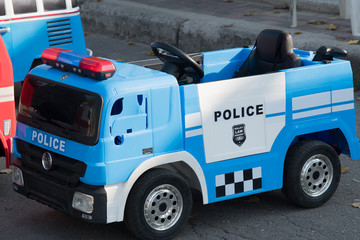 blue police car