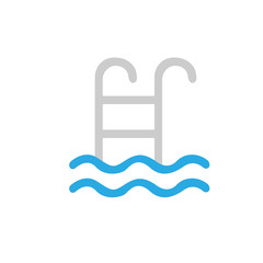 Pool ladder icon vector illustration