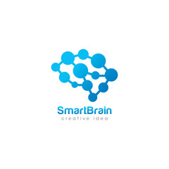Fototapeta na wymiar Creative Brain Logo Design Template
