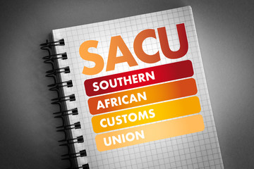 SACU - Southern African Customs Union acronym, concept background