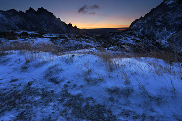 Obraz premium Sunrise in High Tatras mountains
