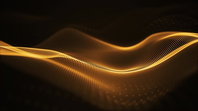 particle luxury gold abstract background wavy movement for happy new year and merry christmas festive season