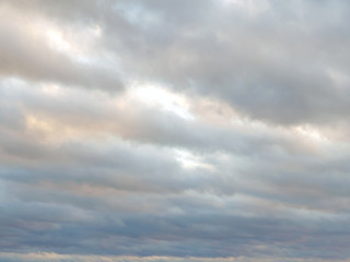 Obraz premium Partial clouds. Sunset