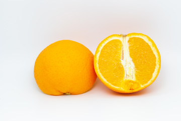 orange on isolated white background