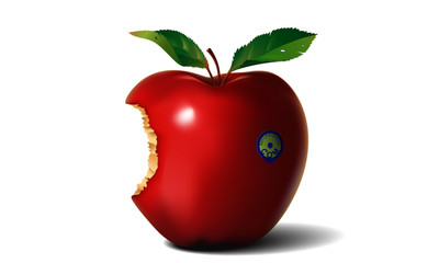 Red apple vector 