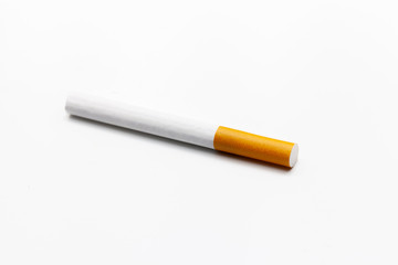 cigarette and lighter isolated on white background