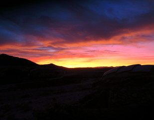 Coucher de soleil, Andalousie. Espagne.