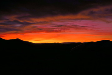 Coucher de soleil, Andalousie. Espagne.