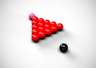 Snooker Billiards Balls Table Set Up 3D Render