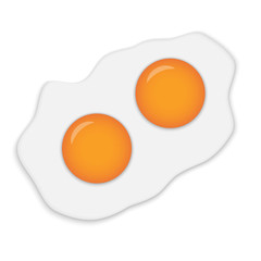 Realistic Fried Egg isolated