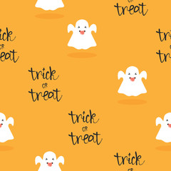 halloween little ghost vector pattern