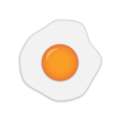 Realistic Fried Egg isolated