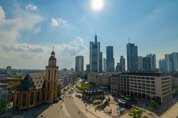 urban skyline of Frankfurt am Main