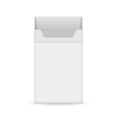 Realistic blank cigarette pack template.