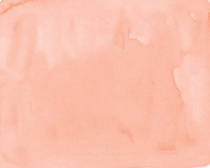 Obraz na płótnie Canvas Soft orange background Watercolor backdrop Paint texture