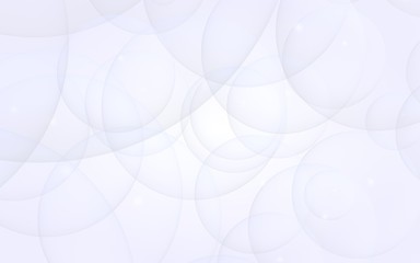 Abstract white background. Backdrop with light transparent bubbles. 3D illustration