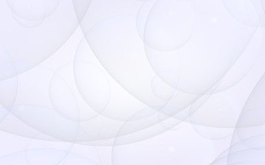 Abstract white background. Backdrop with light transparent bubbles. 3D illustration