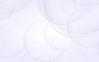 Abstract white background. Backdrop with light transparent bubbles. 3D illustration