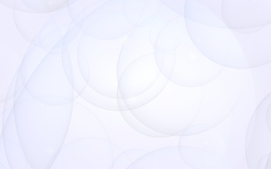 Abstract white background. Backdrop with light transparent bubbles. 3D illustration