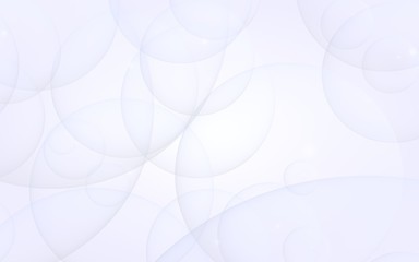 Abstract white background. Backdrop with light transparent bubbles. 3D illustration