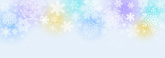 雪の結晶　ブルーパステル