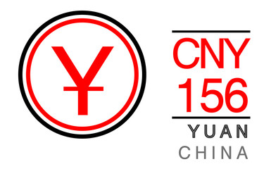Obraz premium Y, CNY, 156, Yuan, china Banking Currency icon typography logo banner set isolated on background. Abstract concept graphic element. Collection of currency symbols ISO 4217 signs used in country