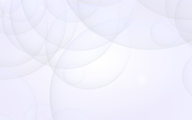 Abstract white background. Backdrop with light transparent bubbles. 3D illustration
