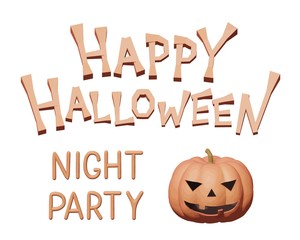 Plasticine illustration of pumpkin for Halloween