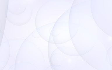 Abstract white background. Backdrop with light transparent bubbles. 3D illustration