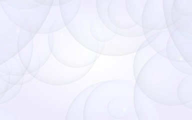 Abstract white background. Backdrop with light transparent bubbles. 3D illustration
