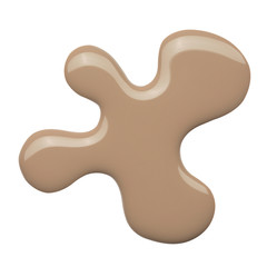 Blot of nail polish isolated on white. Photo