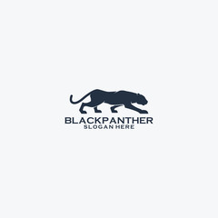 Black panther logo design vector