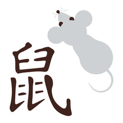 Chinese Zodiac Sign Year of Rat. Happy Chinese New Year 2020 year of the rat