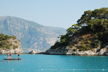 A sea passage of the Blue Lagoon in Ölüdeniz, Turkey