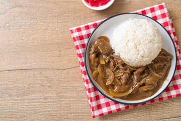 Sliced Beef Curry Rice