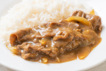 Sliced Beef Curry Rice