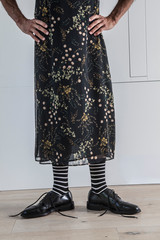 man wearing a womans skirt