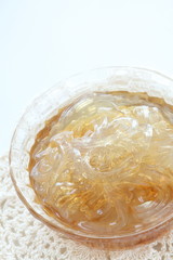 Japanese food, agar jelly with vinegar 