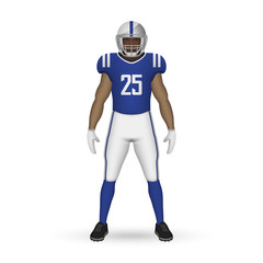 Fototapeta na wymiar 3D realistic American football player