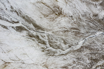  White salt water drone view.