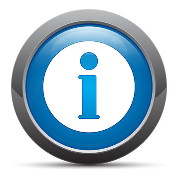Info icon premium blue round button vector illustration
