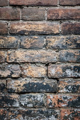 Old brickwork, a fragment of the wall