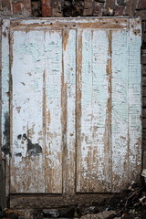 Old vintage window in a brick building