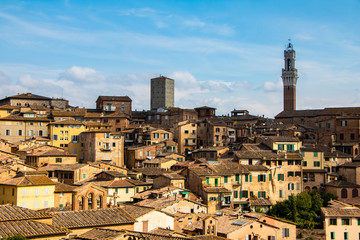 Fototapeta na wymiar Scenic view of Siena from viewpoint, Tuscany region, medieval city