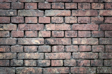 Old brickwork, a fragment of the wall