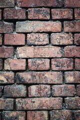 Old brickwork, a fragment of the wall