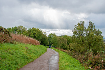Rainy day in the Malvern hills of England