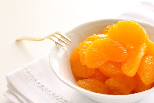Canned food, Mandarine orange for desser