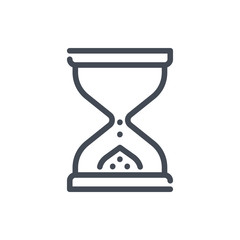 Sandwatch color line icon. Time hourglass vector outline colorful sign.
